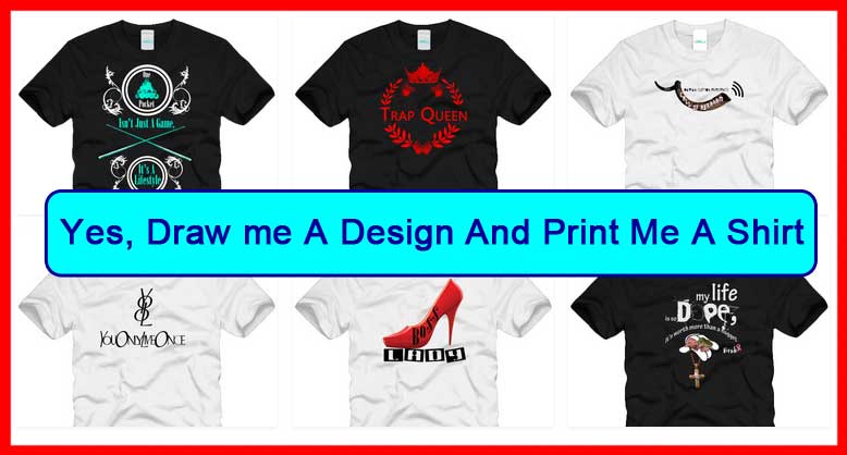 Draw You A Design And Hand Print and Autograph a Graphic T-shirt Streetwear